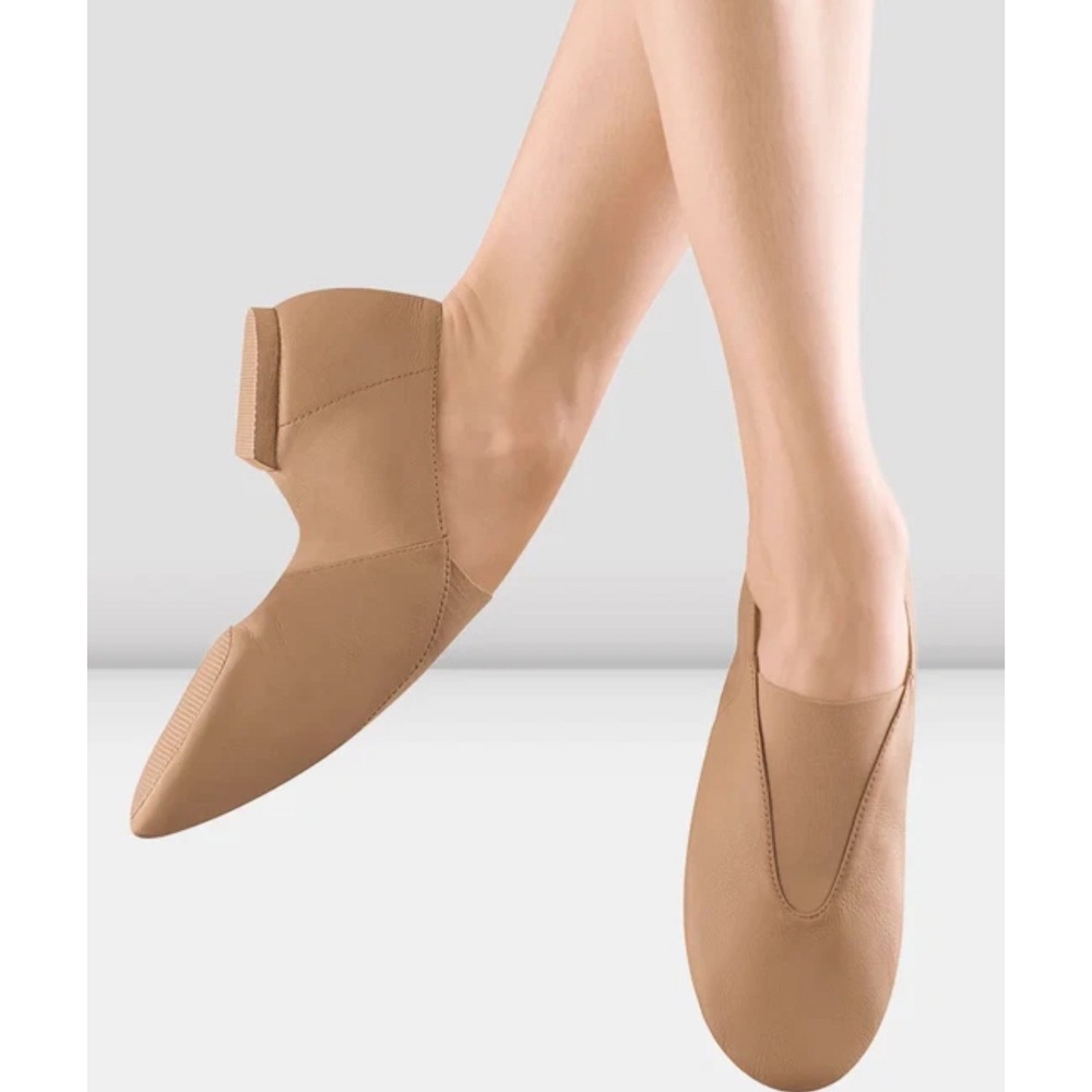 Bloch Super Jazz S0401L Shoes 8N Tan Leather Slip On Dance Ballet Contemporary